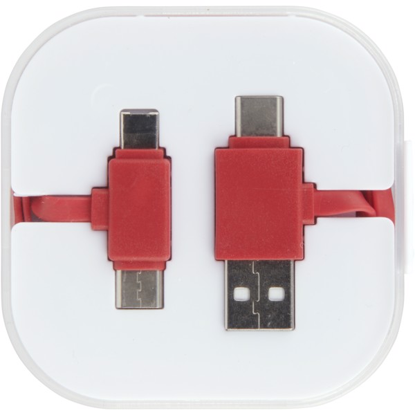 Cable de carga con estuche "Colour Pop" - Rojo