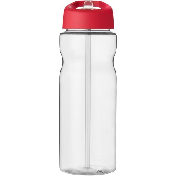 Sportovní láhev s víčkem s hubičkou H2O Base® 650 ml - Průhledná / Červená s efektem námrazy
