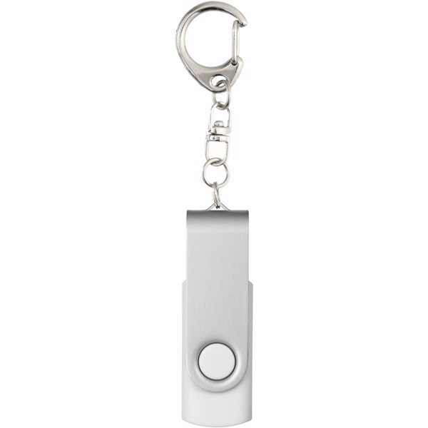 Memoria USB 'ROTATE' con llavero - Blanco / 4GB