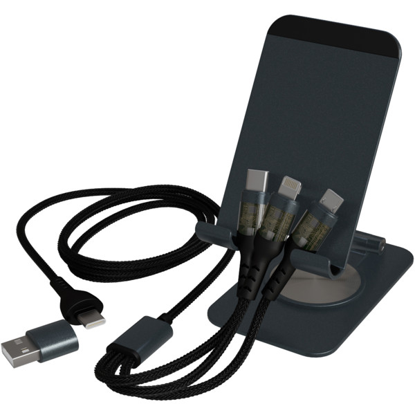 SCX.design O32 foldable phone stand with 3-in-1 charging cable