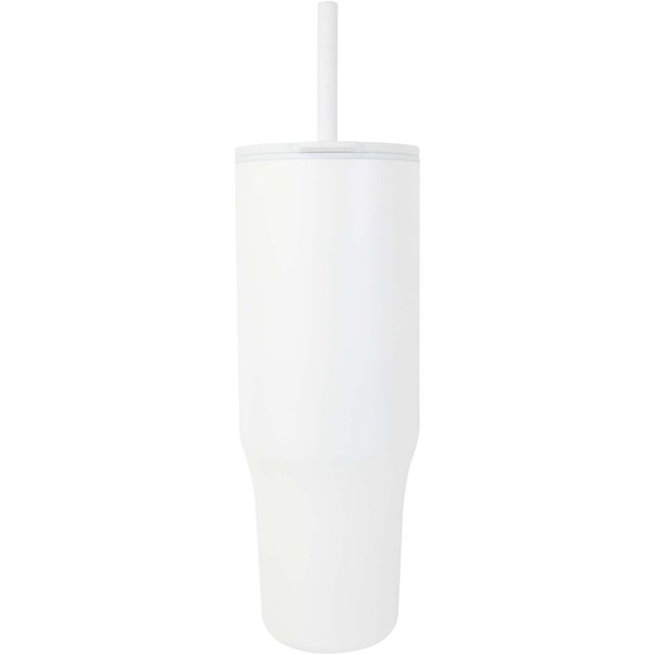 Brady 900 ml RCS certified insulated tumbler with silicone straw - White