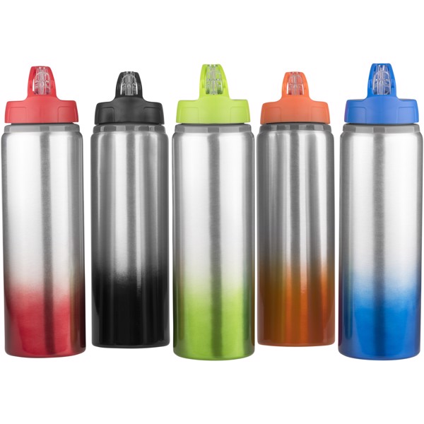 Gradient 740 ml sport bottle - Solid black / Silver
