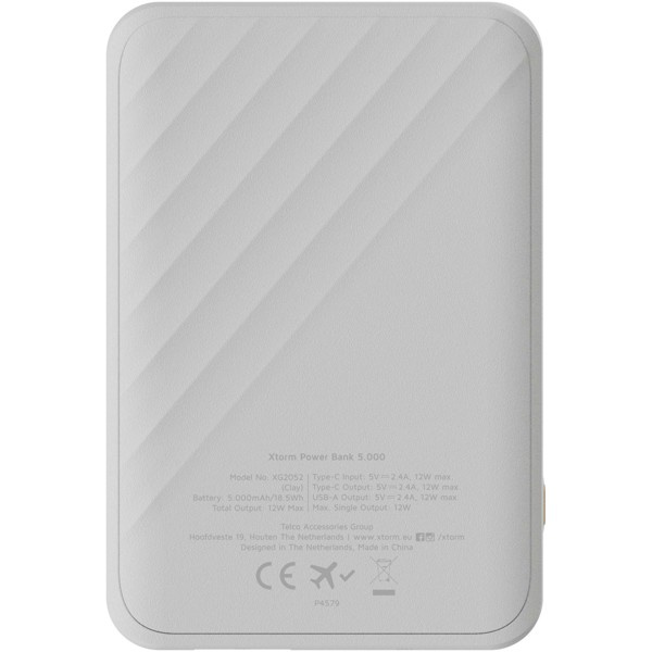 Xtorm XG205 Go2 12W 5.000 mAh fast charge power bank - White