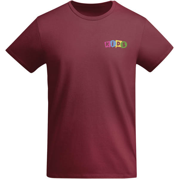 Breda organic cotton short sleeve kids t-shirt - Garnet / 11/12