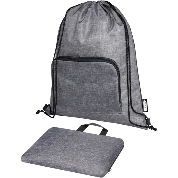 Ash recycled foldable drawstring bag 7L