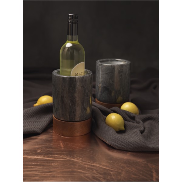 Harlow Weinkühler aus Marmor und Holz