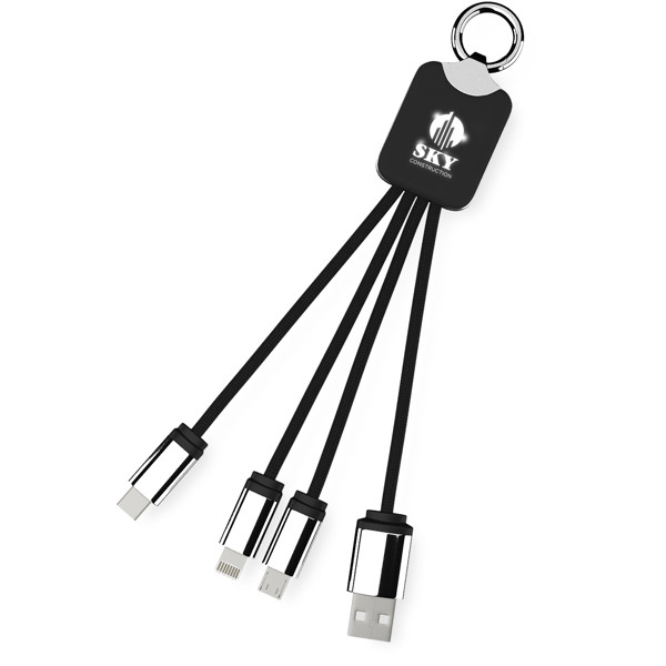 SCX.design C15 quatro light-up cable - Black / White
