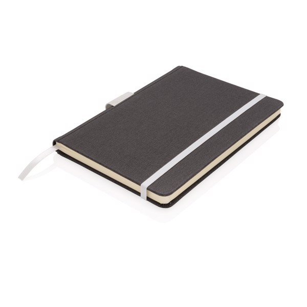 Deluxe A5 notebook with pen holder - White
