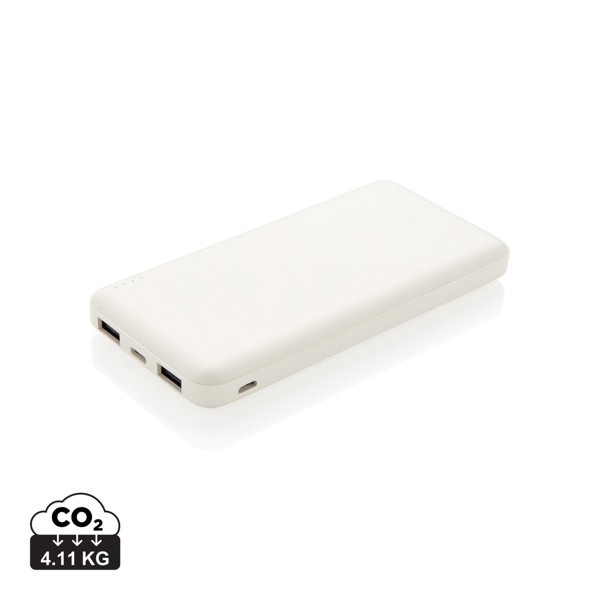 High Density 10.000 mAh Pocket Powerbank - White