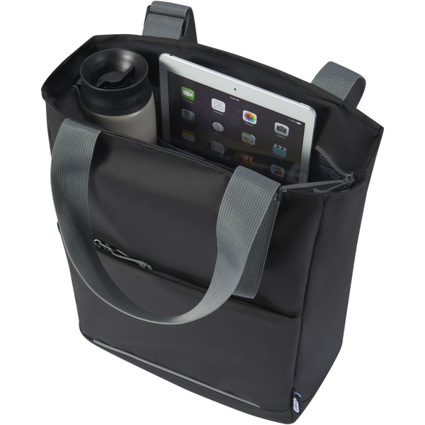 Aqua 14" GRS recycled water resistant laptop tote bag 14L