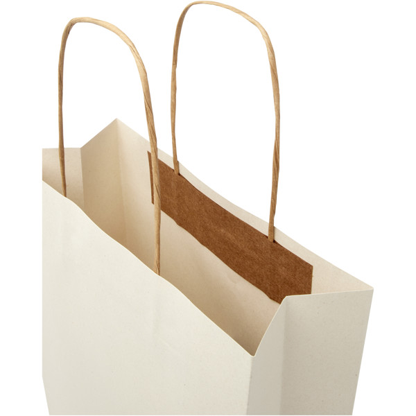 Agricultural waste 150 g/m2 paper bag with twisted handles - 24 x 9 x 32 cm