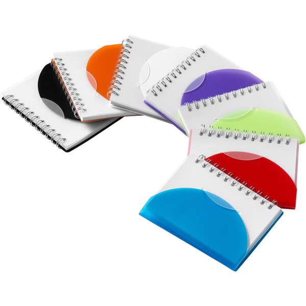 Post A7 Spiral Notizbuch - weiss / transparent klar