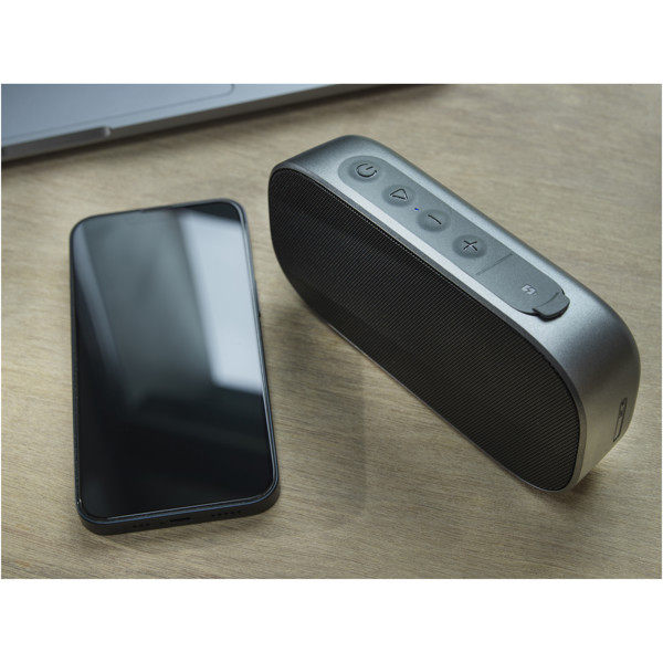 Stark 2.0 5W recycled plastic IPX5 Bluetooth® speaker - White