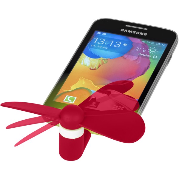 Micro USB Fan Airing - Červená s efektem námrazy