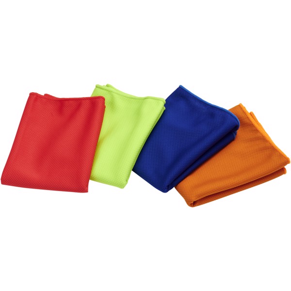 Peter cooling towel in mesh pouch - White