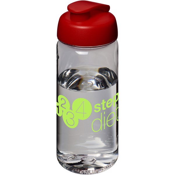Sportovní láhev s vyklápěcím víčkem Octave Tritan™ 600 ml - Průhledná / Červená s efektem námrazy