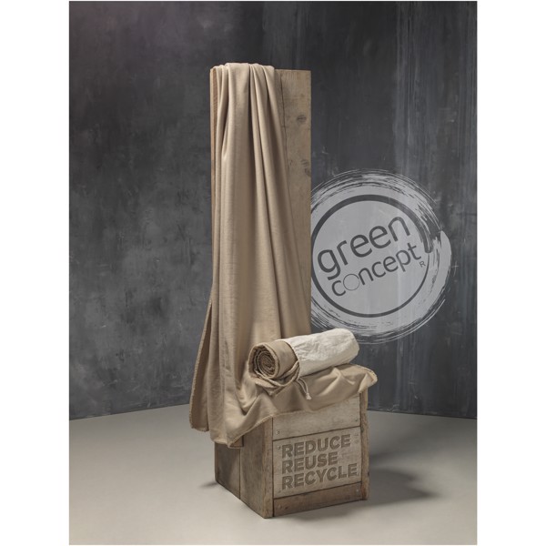 Aira RPET micro plush fleece blanket with cotton pouch