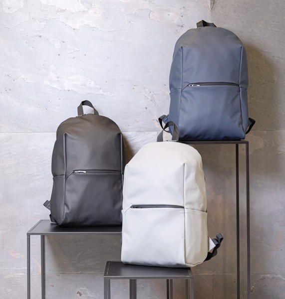 Schicker PU 15.6" Laptop-Rucksack - Grau