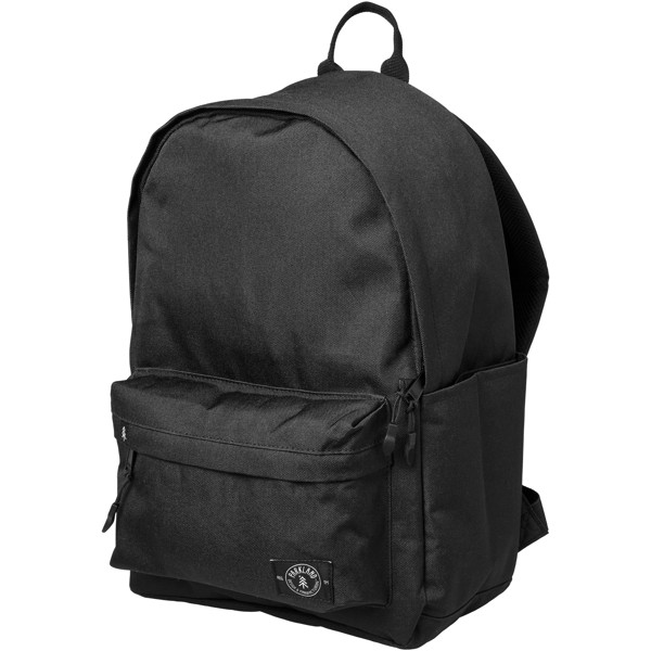 Vintage 13" RPET laptop backpack - Solid black