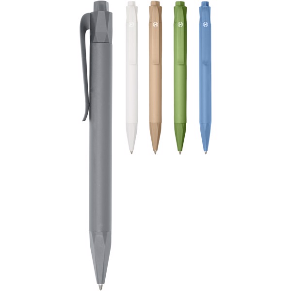 Terra corn plastic ballpoint pen (blue ink) - White