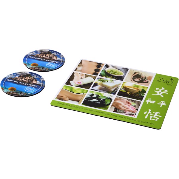 Q-Mat® Mousepad- und Untersetzer-Set 2