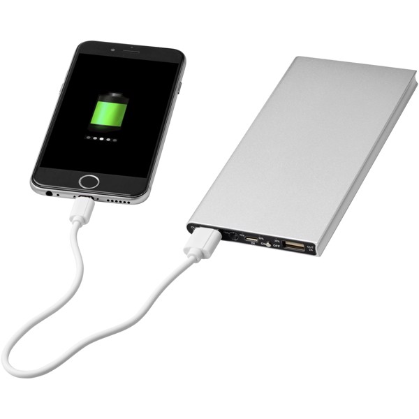 Plate 8000 mAh aluminium power bank - Silver