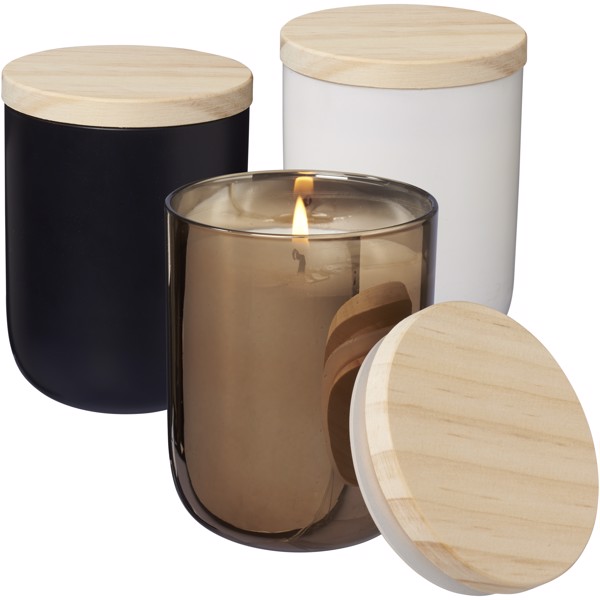 Lani candle with wooden lid