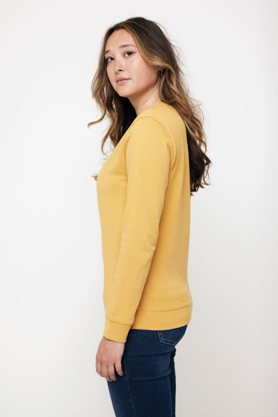 IQONIQ Zion recycled cotton crew neck - Ochre Yellow / XS