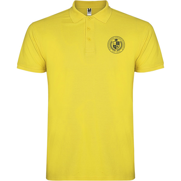 Star short sleeve kids polo - Yellow / 3/4