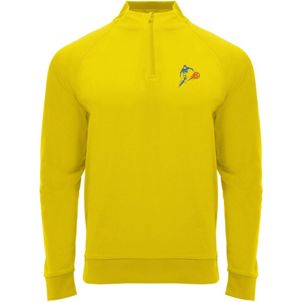 Epiro long sleeve unisex quarter zip sweatshirt - Yellow / L