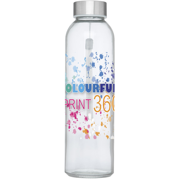 Bodhi 500 ml glass water bottle - White