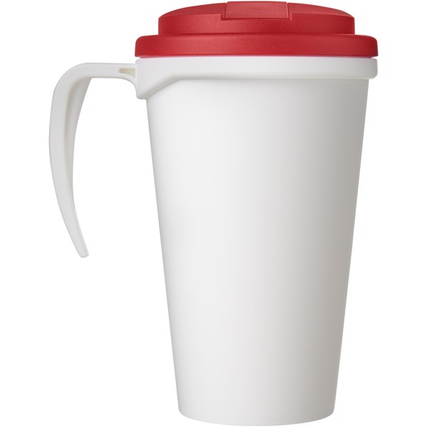 Termo hrnek Americano Grande 350 ml s  uzávěrem odolným proti rozlití - Bílá / Červená s efektem námrazy