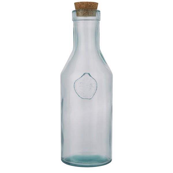Fresqui recycled glass carafe with cork lid