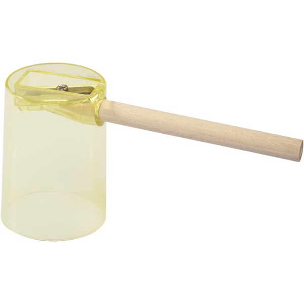 Hef 12-teiliges Buntstiftset mit Anspitzer - gelb