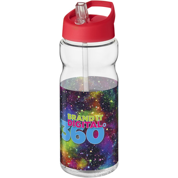 H2O Active® Base Tritan™ 650 ml spout lid sport bottle - Transparent Clear / Red