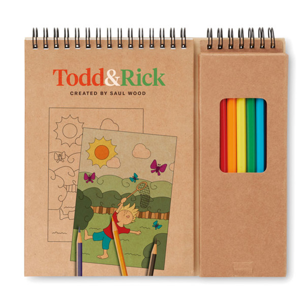 Colouring set with notepad Colopad