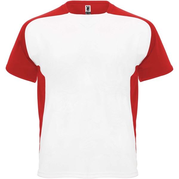 Bugatti short sleeve unisex sports t-shirt - White / Red / L