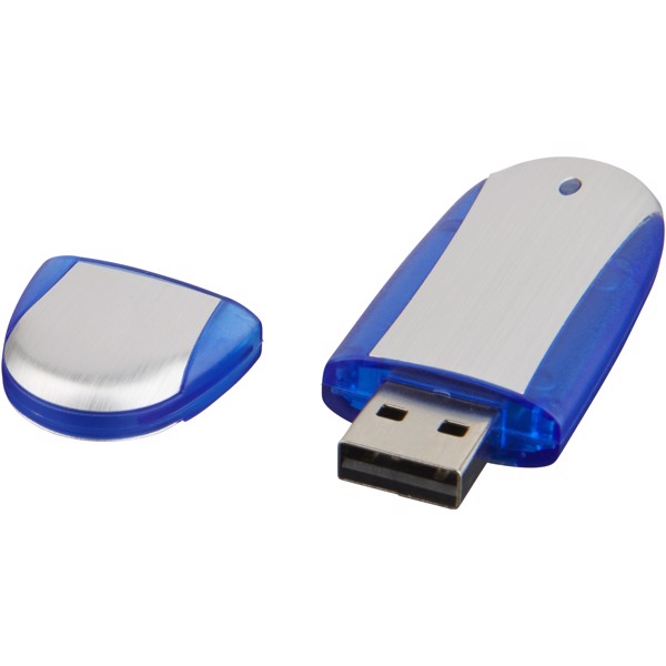 Memoria USB 'OVAL' - Azul oscuro / Plateado / 8GB