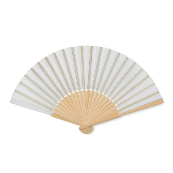 Manual hand fan Fanny Paper - White