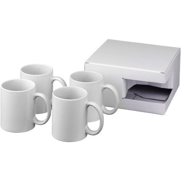 Ceramic sublimation mug 4-pieces gift set - White