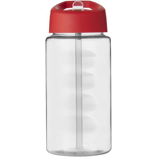 Sportovní láhev s víčkem s hubičkou H2O Bop 500 ml - Průhledná / Červená s efektem námrazy