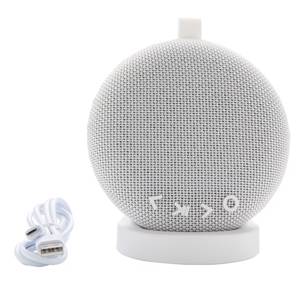 Wireless charging and speaker base with USB