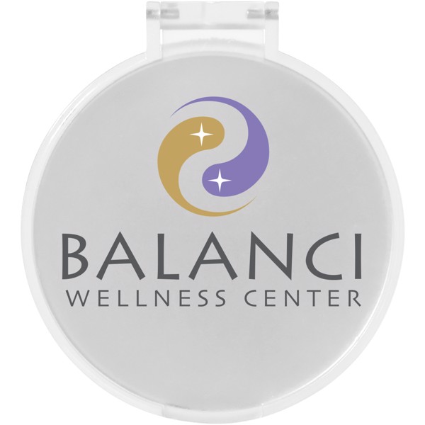 Carmen Glamour-Taschenspiegel - transparent weiss