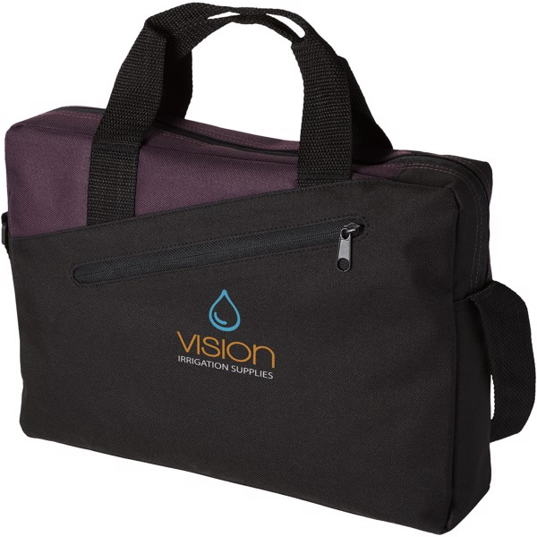 Portland conference bag - Solid black / Plum