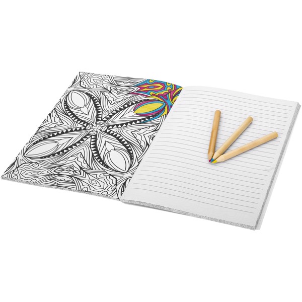 Doodle colouring notebook