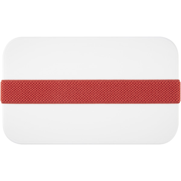 MIYO 700 ml single layer lunch box - White / Red