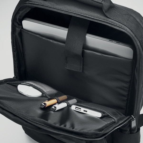 Laptop backpack in 300D RPET Singapore