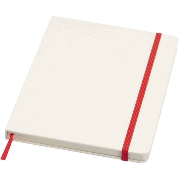 Bass A5 recycled hard cover notebook with lined pages - Red