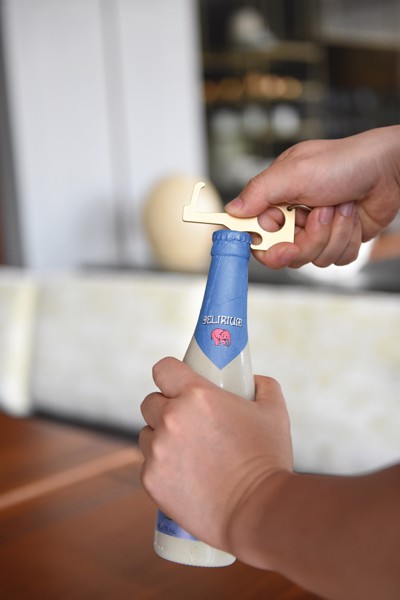 Brass hygienic zero contact keychain