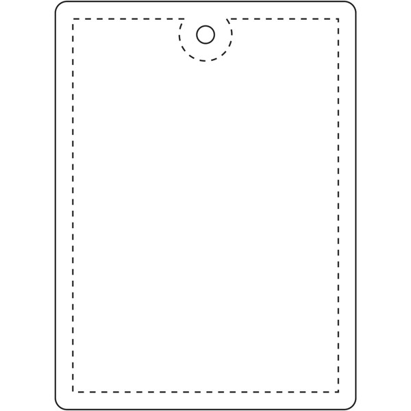 RFX™ H-12 rectangular reflective PVC hanger large - White